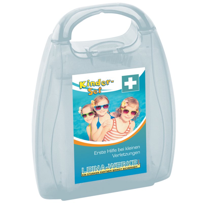 LEINA-WERKE boîte de premiers secours enfants, plastique PP transparent, 100×30×140 mm